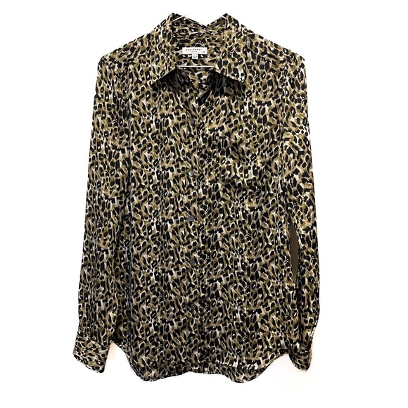 Equipment Femme Leopard Print Button Down Blouse Size S/P - Picture 2 of 6